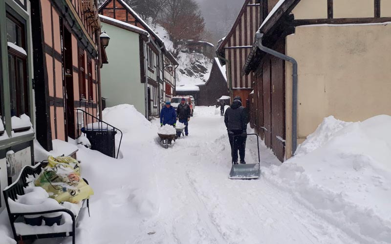Schnee räumen in Stolberg Harz