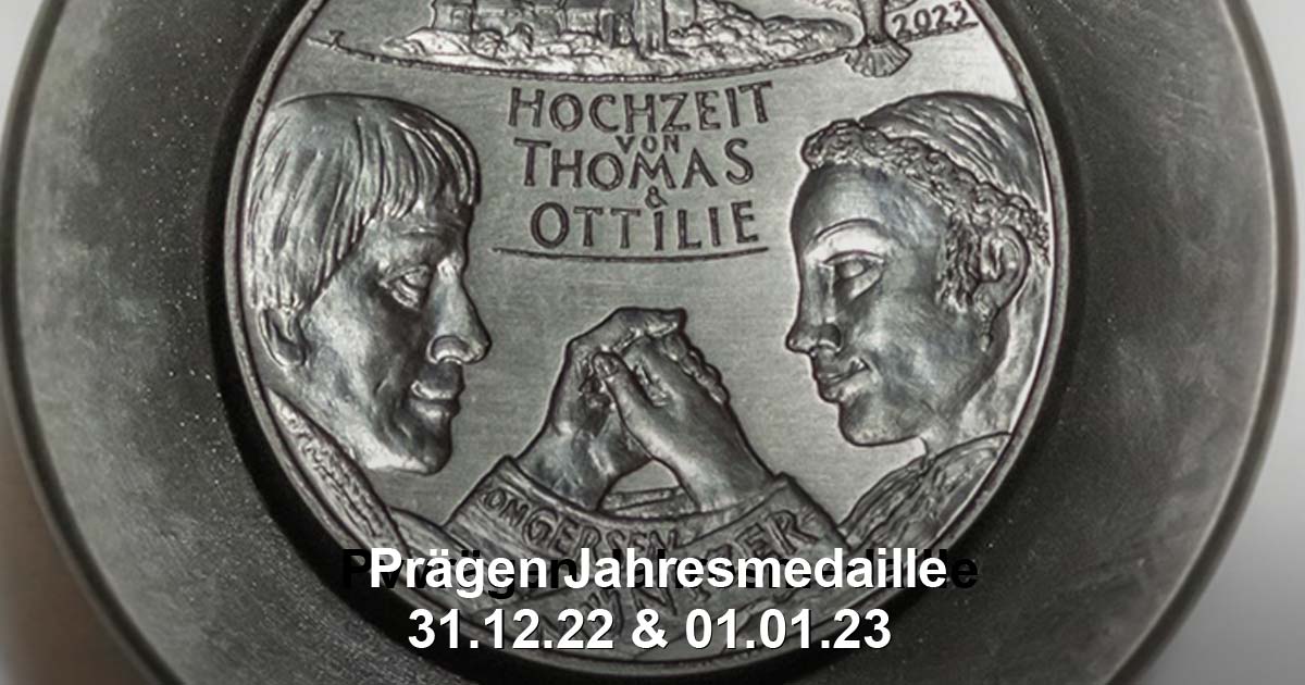 Ab- & Anprägen der Jahresmedaillen 2022 & 2023
