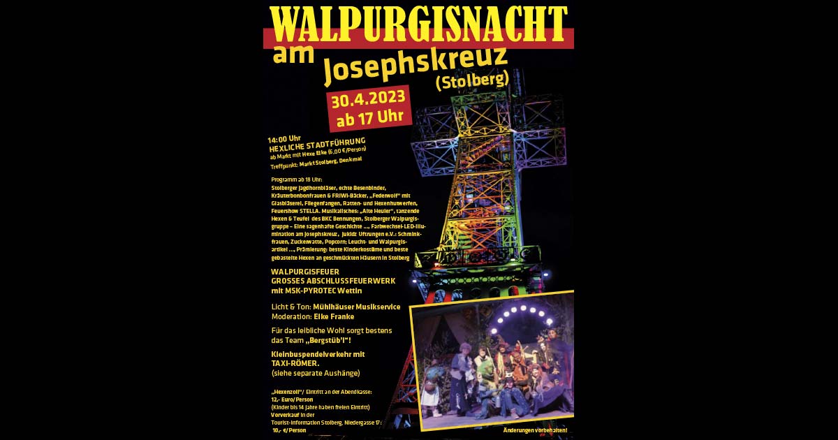 Stolberg Walpurgisnacht im Harz am 30.04.23