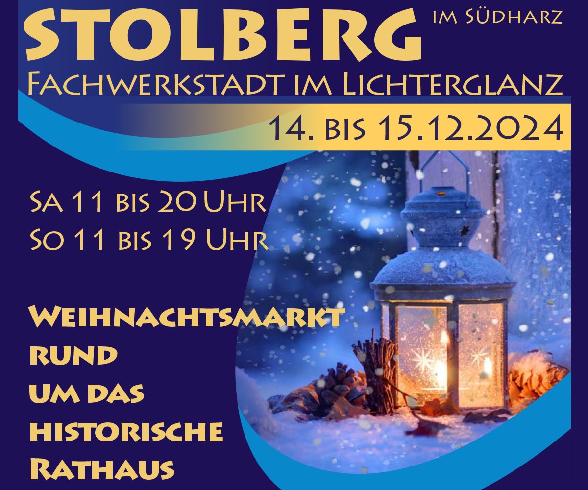Poster zum Weihnachtsmarkt in Stolberg Harz