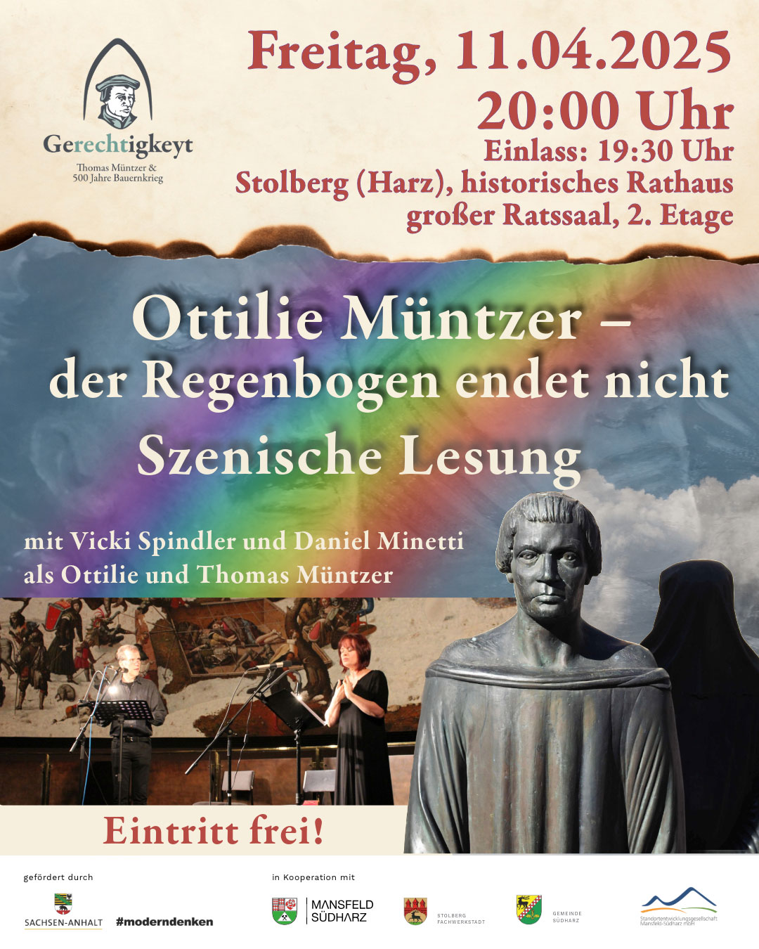 Ottilie Müntzer szenische Lesung in Stolberg, Harz